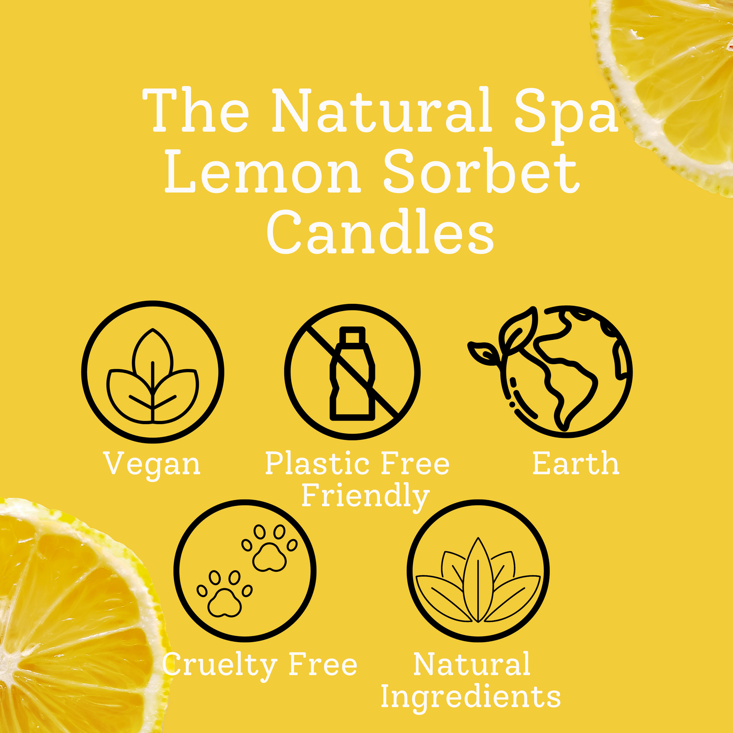 Lemon Sorbet hand poured coconut wax candle - 2 size options-5